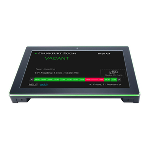 Quiosco de montaje en pared POE Android de 10,1 pulgadas, sistema de reserva y publicidad para sala de reuniones para uso en oficina, barra de luz LED tipo capacitivo - Product Image 1