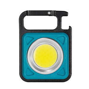 <strong>LED</strong> Multifunctional Outdoor Flashlight Camping Work Light Cob Alloy Portable Mini Cob Keychain Rechargeable Flashlight - Product Image 1