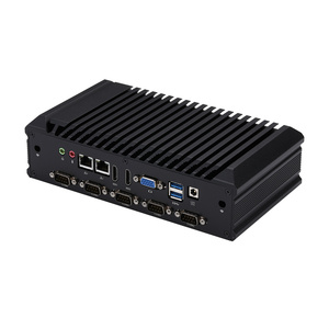 Qotom fanless המשובץ מיני i5-7200U 3 וידאו פלט חריצי אחסון מרובים עבור שילוט דיגיטלי
