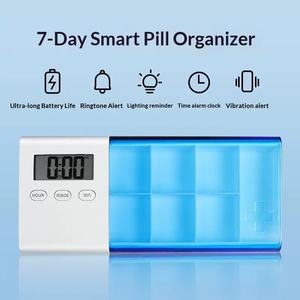 Smart Plastic <strong>Electronic</strong> <strong>Pill</strong> <strong>Box</strong> With <strong>Timer</strong> Alarm Customizable Logo Small <strong>Portable</strong> Medication Reminder - Product Image 6