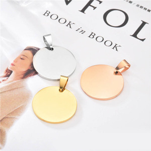 Круглая монета в наличии, собачья бирка, ожерелье, металлическая пластина, удостоверение личности кошки, пустая надпись, форма из нержавеющей стали, буддизм, принимается - Product Image 2