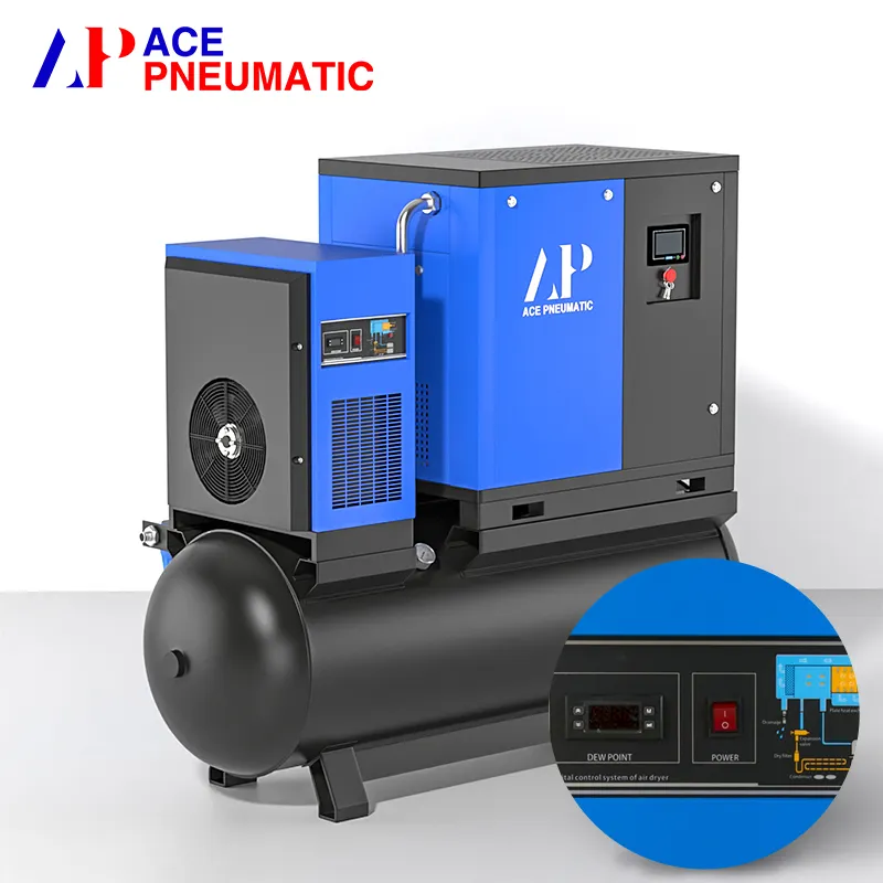 Aceair Rotary Industrial All-in-one Screw Air Compressors 500 litre with dryer Air-compressors Compresor de tornillo