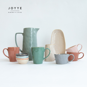 Joyye热卖餐盘陶瓷白金边缘陶瓷盘北欧盘陶瓷盘