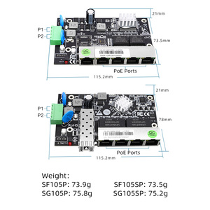 RJ45 medya dönüştürücü 100Base-T Ethernet ağ bağlantı noktası ile 5 portlu 10/100Mbps yönetilmeyen endüstriyel aktif PoE anahtarı - Product Image 3