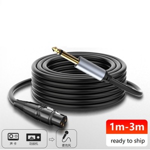 1/2/3 metros 3,3/6,6/10ft XLR 3P hembra a 1/4 pulgadas TS MONO macho Cable de micrófono para altavoz amplificador Mezclador - Product Image 4