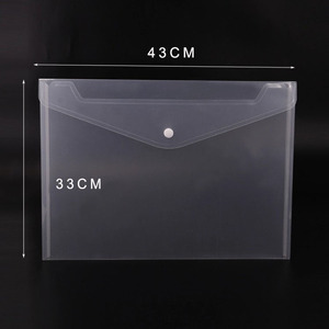A4重按钮塑料文件夹文件夹分类手册索引书清晰展示文件袋标签袋 - Product Image 3