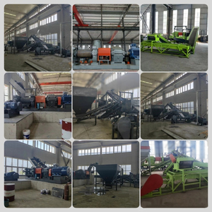 פסולת מתכת, חביות עצם פסולת חביות מתכת, צלב גומי פלסטיק, צמיגים, עץ, ציוד ריסוק צלחת פלדה