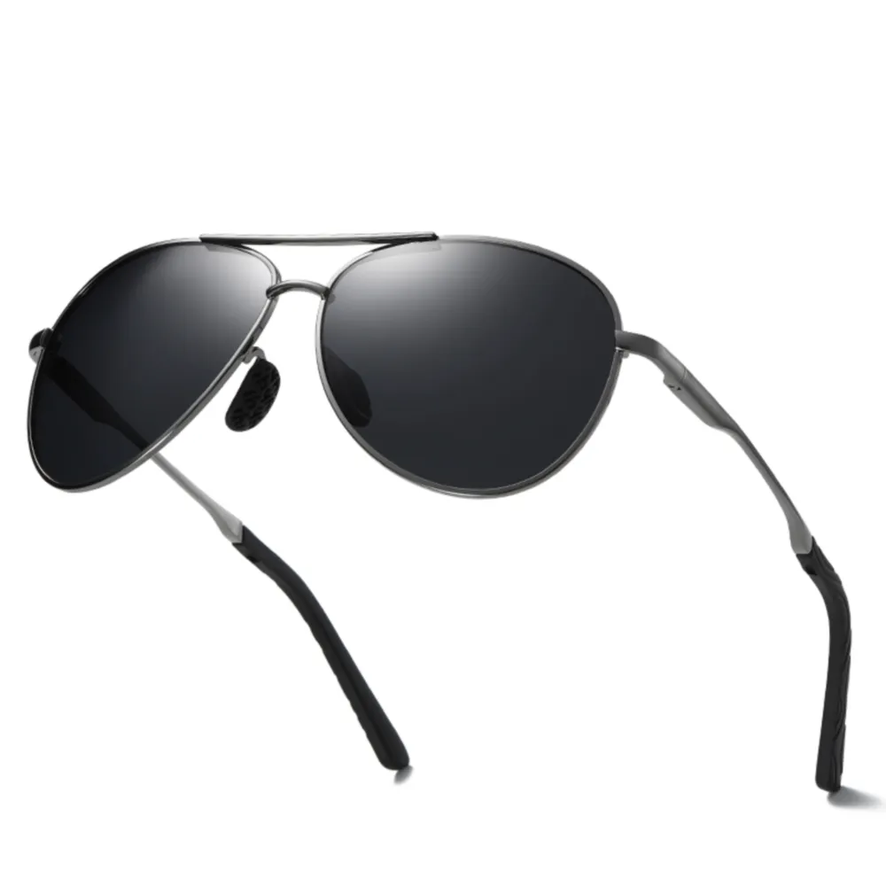 Gafas de sol polarizadas para hombre, gafas de sol clásicas de piloto para conducir, gafas de sol Aviat para hombre, gafas de sol plateadas con espejo