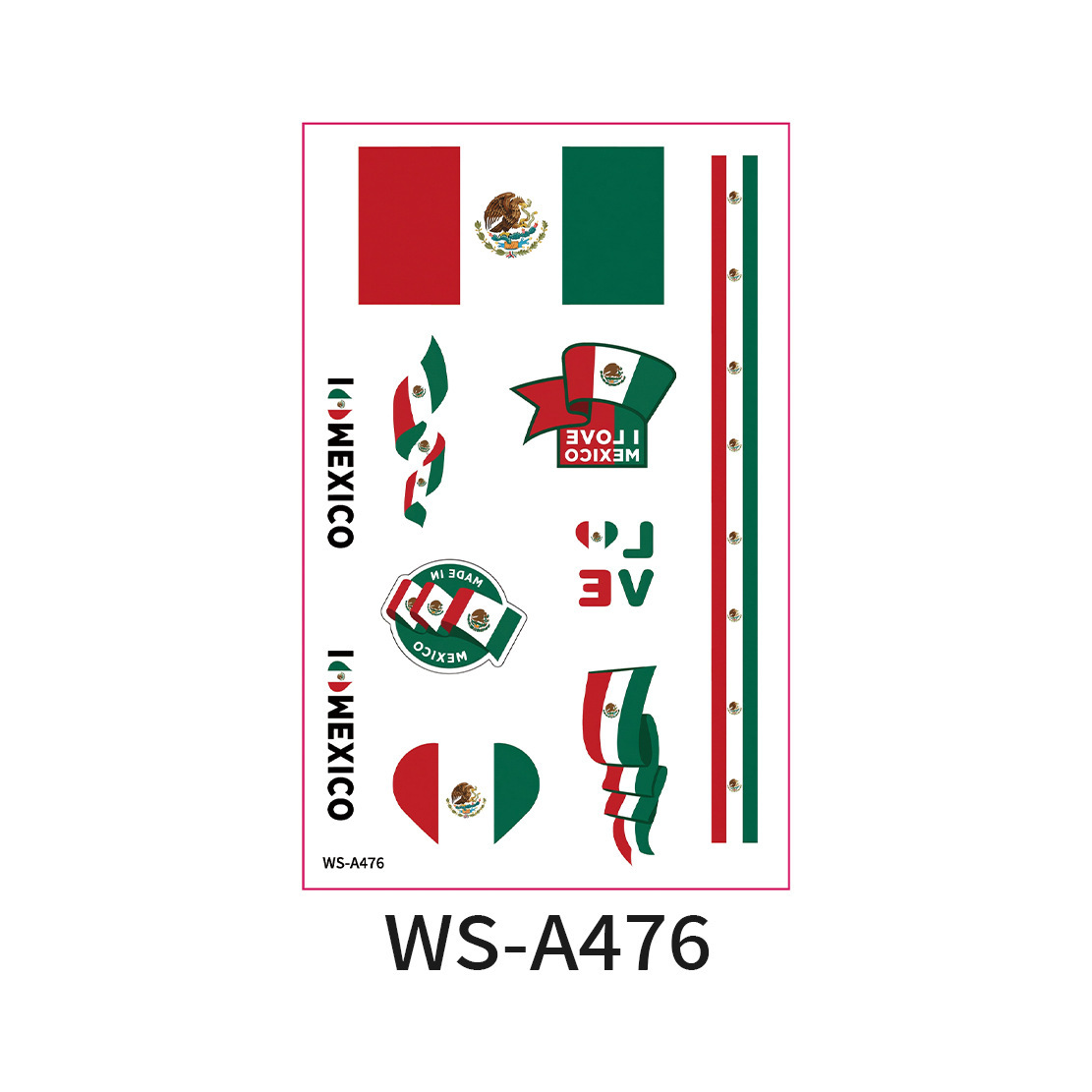 Bandiera messicana ws-a476-12076mm