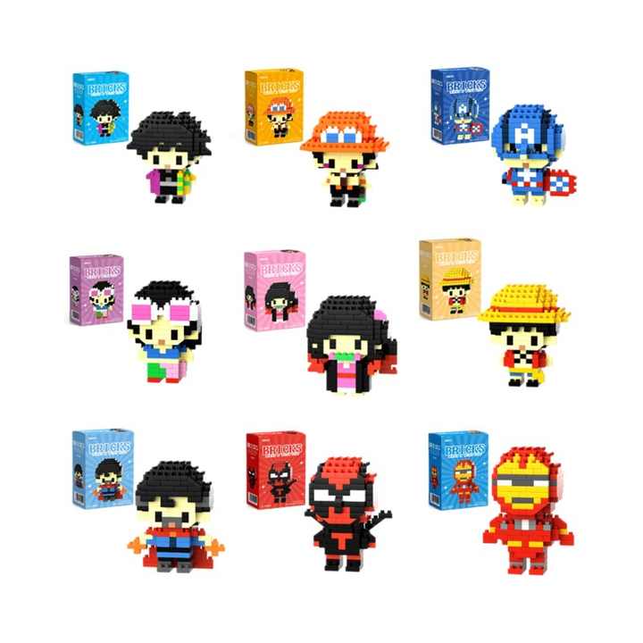 Mini Building Blocks Set Hand-Made Plastic Toys Compatible for Tiny Particles Assorted Blind Wholesaler by Manufacturers