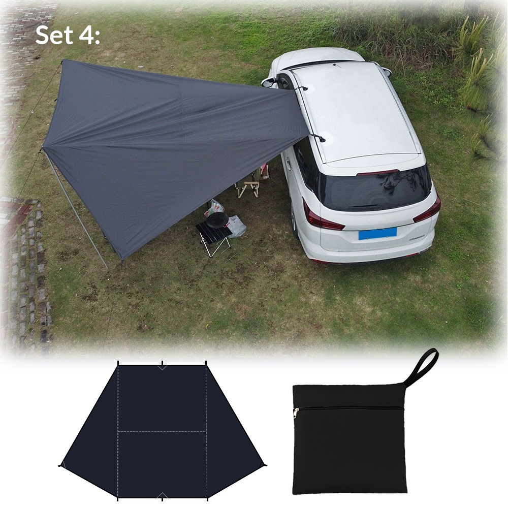 Black vinyl canopy+storage bag