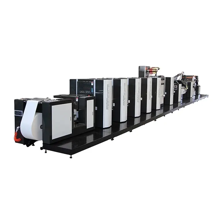 Chinses Narrow Web Roll To Roll Máquina automática de impresión de etiquetas offset semirrotativa