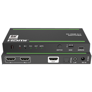 8K <strong>HDMI</strong> 2x1 Switcher Advanced EDID Management and Audio De-embedding Function for Big Screen - Product Image 5
