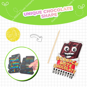 Scratch kitap çikolata roket astronot Unicorn kek dayanıklı dayanıklı dayanıklı dayanıklı kalem karikatür Mini Scratch kitap çocuklar için - Product Image 5