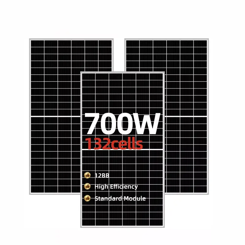 Hjt sản xuất bifacial shingled năng lượng mặt trời Power Panel 700W 690W 680W 670Watt Mono năng lượng mặt trời bảng điều chỉnh Set cho giá nhà