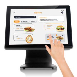 Monitor LCD de pantalla táctil capacitiva POS a precio de fábrica de 15,6 pulgadas con interfaz VGA USB nueva condición pantalla táctil plana verdadera - Product Image 1