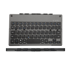 Ultra delgado portátil plegable Bluetooth teclado Touchpad recargable USB Compatible IOS IPads Android Windows IOS dispositivos