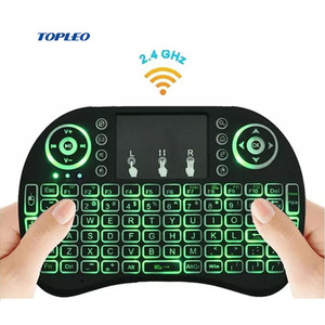 Mini teclado inalámbrico I8 de 2,4G, mouse retroiluminado para videojuegos, HTPC, tableta, portátil y PC - Product Image 1