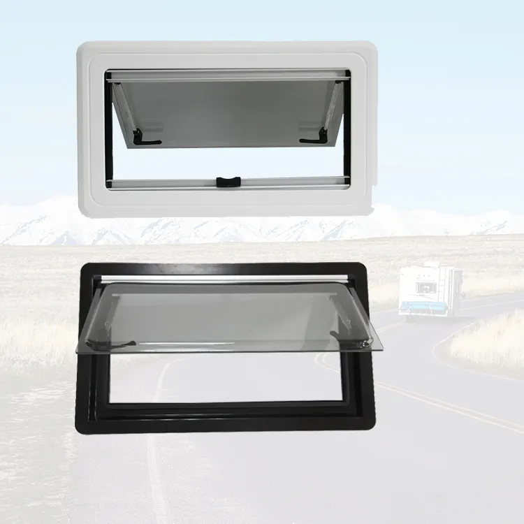 RV Interior Accessories Double Acrylic Glass RV Window 950*450 mm Top-Hung Camper Van Side Window