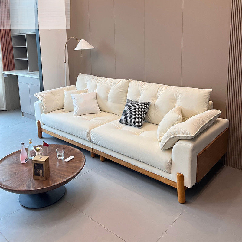 Pieds en bois massif, appui-tête en tissu patte de chat