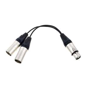 XLR F-Double <strong>Audio</strong> Split Cable-1x Female to 2x Male 0.2m for <strong>Audio</strong> <strong>Splitter</strong> &amp; Converters - Product Image 1