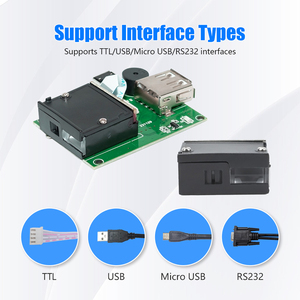 Mini 1D CCD USB RS232 TTL mô-đun Máy Quét Mã Vạch, hỗ trợ đọc mã màn hình, Mã mờ cho kiosk, kiểm soát truy cập, hệ thống POS - Product Image 2