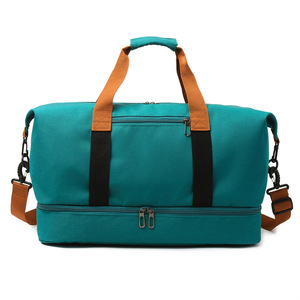 Toptan özel Logo spor Tote çanta spor Unisex Oxford spor ayakkabı ile silindir seyahat çantası su geçirmez kumaş spor Yoga çantası