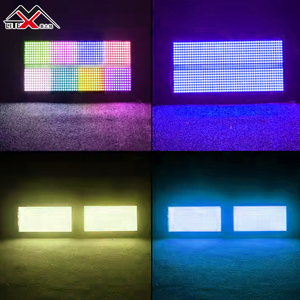 8 + 8 LED RGBストロボディスコライトフルカラーマトリックスライトDJステージ用テーマパーク用ウォームホワイト - Product Image 3