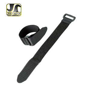 Jiehuan Factory's Customized Eco-friendly Adjustable Cinch <strong>Elastic</strong> Strap with Buckle Self-Adhesive <strong>and</strong> Heat Resistant <strong>Hook</strong> <strong>Loop</strong> - Product Image 1