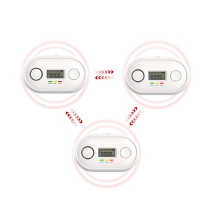 Smart Home Interlinked Carbon Monoxide Detector LCD <strong>Display</strong> 433MHz Alarm <strong>System</strong> 10-Year Lithium Battery Power Supply Fire
