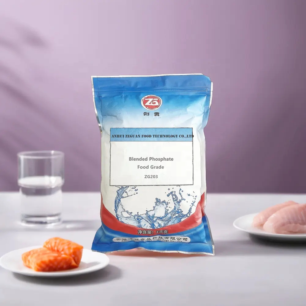 Agent de rétention d'eau de qualité alimentaire ZG203 de haute qualité phosphate composé de poudre blanche pour filet de calmar et crustacés