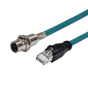 M12 ถึง RJ45 สาย Ethernet พร้อม X-รหัส 8Pin Cat5e สําหรับกล้องอุตสาหกรรมระบบ CCD m12 ถึง RJ45 สาย - Product Image 6