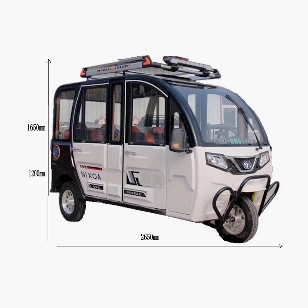 Cheap China Closed Passenger 1200W Electric Tricycle車