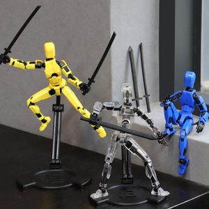 3D酷机器人动画动作人物感官聚氯乙烯坐立不安儿童玩具多关节可移动男孩礼物 - Product Image 2