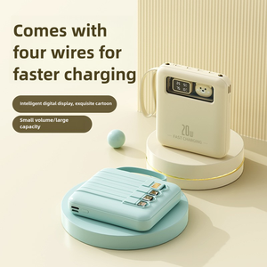 10000 мАч Быстрая зарядка PD22.5W Power Bank Type C кабель светодиодный свет цифровые мобильные устройства 4USB выход вход Быстрый Портативный Открытый - Product Image 1