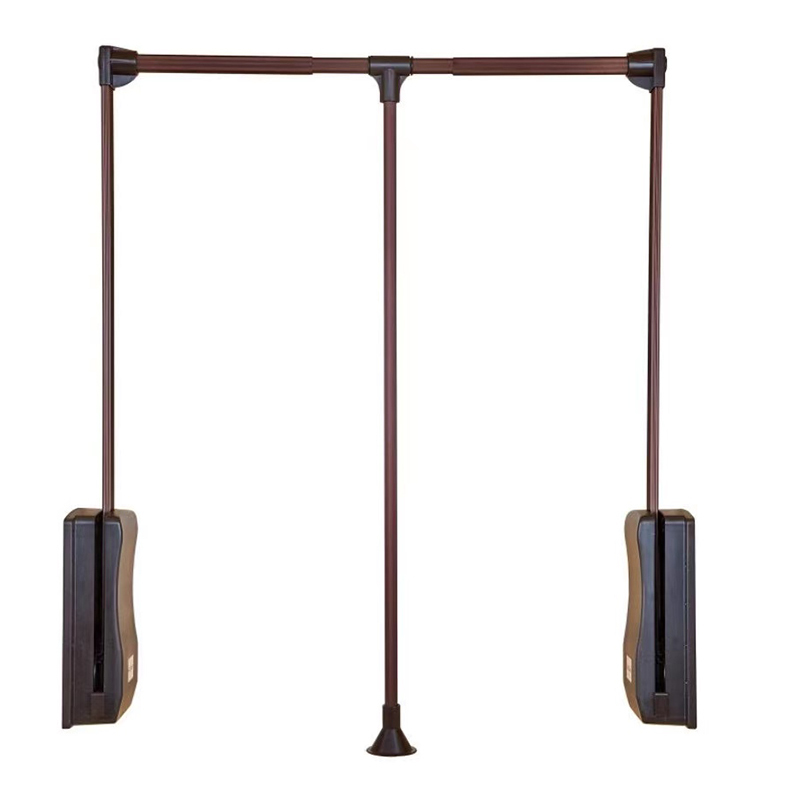 Pull Down Wardrobe Rail Rack Lift Collapsible Closet Rod Aluminium Retractable Wardrobe Lift Hanger Organizer Storage System