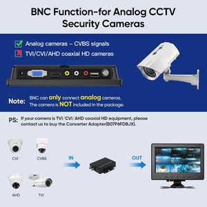 Monitor HM pequeño de 7 pulgadas, pantalla LCD de 1024x600, Mini Monitor HM AV para PC, cámara de seguridad CCTV, ordenador portátil RasPi - Product Image 6