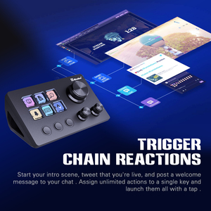 AI Teclado N3 Stream Deck com 6 Teclas LCD, 3 Botões Rotativos, 3 Botões Personalizados-Direto Da Fábrica, OEM para Distribuidores Globais