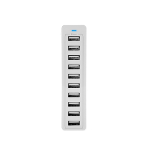 מטען נסיעות מרובות 10-יציאה 60 וואט (5v 12a) תחנת טעינה, מטען מהיר שולחן עבודה הביתה עבור מלונות, חנויות, בתי ספר