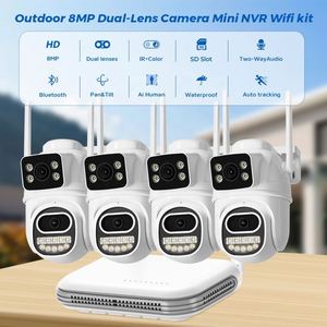 Videovigilancia 4 K 2024 8K sistema de seguridad Cctv 8Mp Cámara doméstica Rtsp con cable 360 Kit inalámbrico con cable de entrada de alarma de 2 vías - Product Image 2