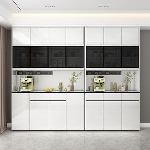 יוקרה חדר אוכל מודרני ריהוט חדר אוכל שולחן בר קונסולת עץ עם צד אחסון לבן עליון שיש - Product Image 5