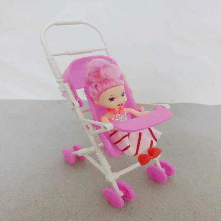 Accessori per bambole rosa moda baby mini trolley dream sweet house baby BB car toys