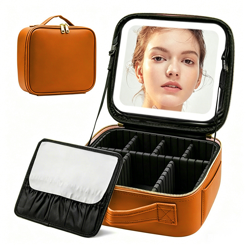 Marron avec miroir LED