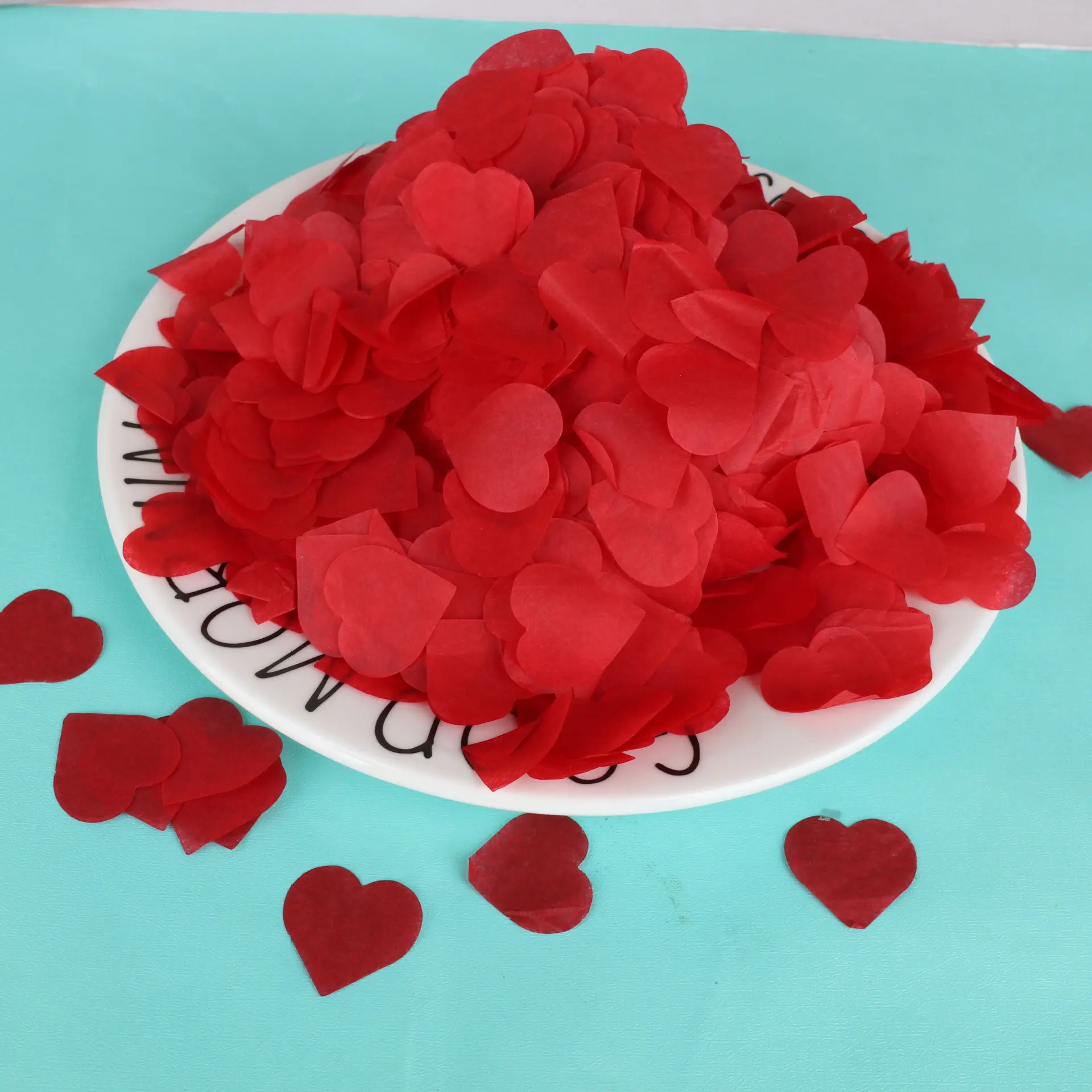 Ychon Heart Shaped Sponge Confetti Valentine Wedding Sponge Petals Table Petals Decorations