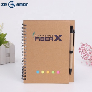 Zeamor Kraft Paper Handmade Logo Customized A5 <strong>Memo</strong> Pad Small A6 Spiral <strong>Notebook</strong> With Pen to Do List Sticky Notes <strong>Notepad</strong> - Product Image 2