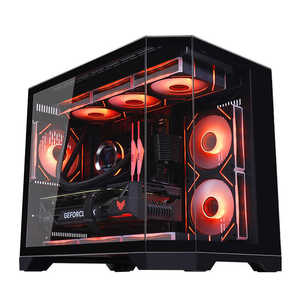 Yüksek kalite özel Logo MATX masaüstü oyun bilgisayarı durumda üç taraflı cam paneller ile yeni tasarım MicroATX PC durumda stokta - Product Image 4