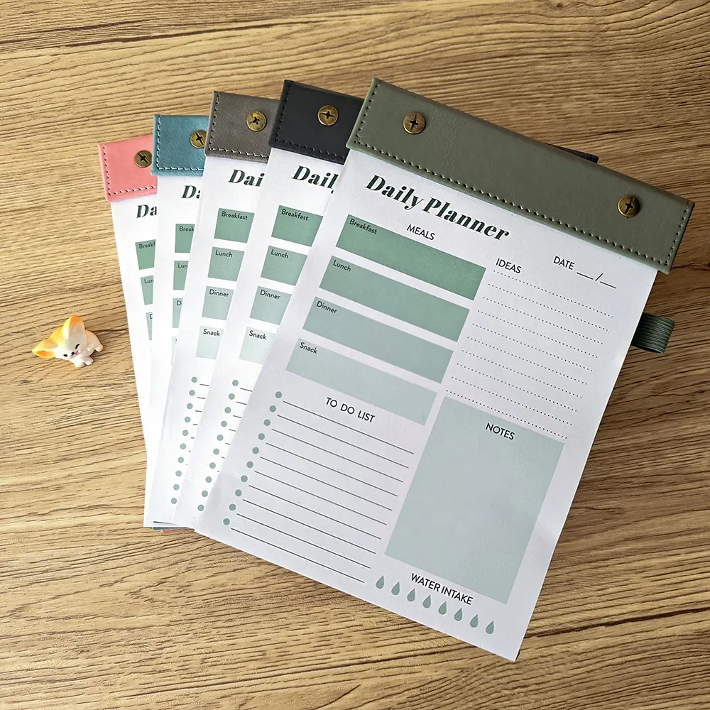 Buku catatan Logo kustom cetak sobek untuk melakukan daftar catatan Pad massal dihiasi Notepad dianyam Notebook