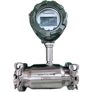KFMH Turbine <strong>Flowmeter</strong> Clamp Connection Measure Alcohol Water <strong>Digital</strong> Display <strong>Pulse</strong> 4-20mA <strong>Output</strong> - Product Image 1