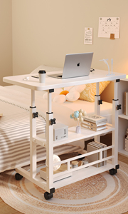 Mesita de noche multifuncional para hospital con tiras de protección Mesa de cama ajustable de acero duradero - Product Image 2