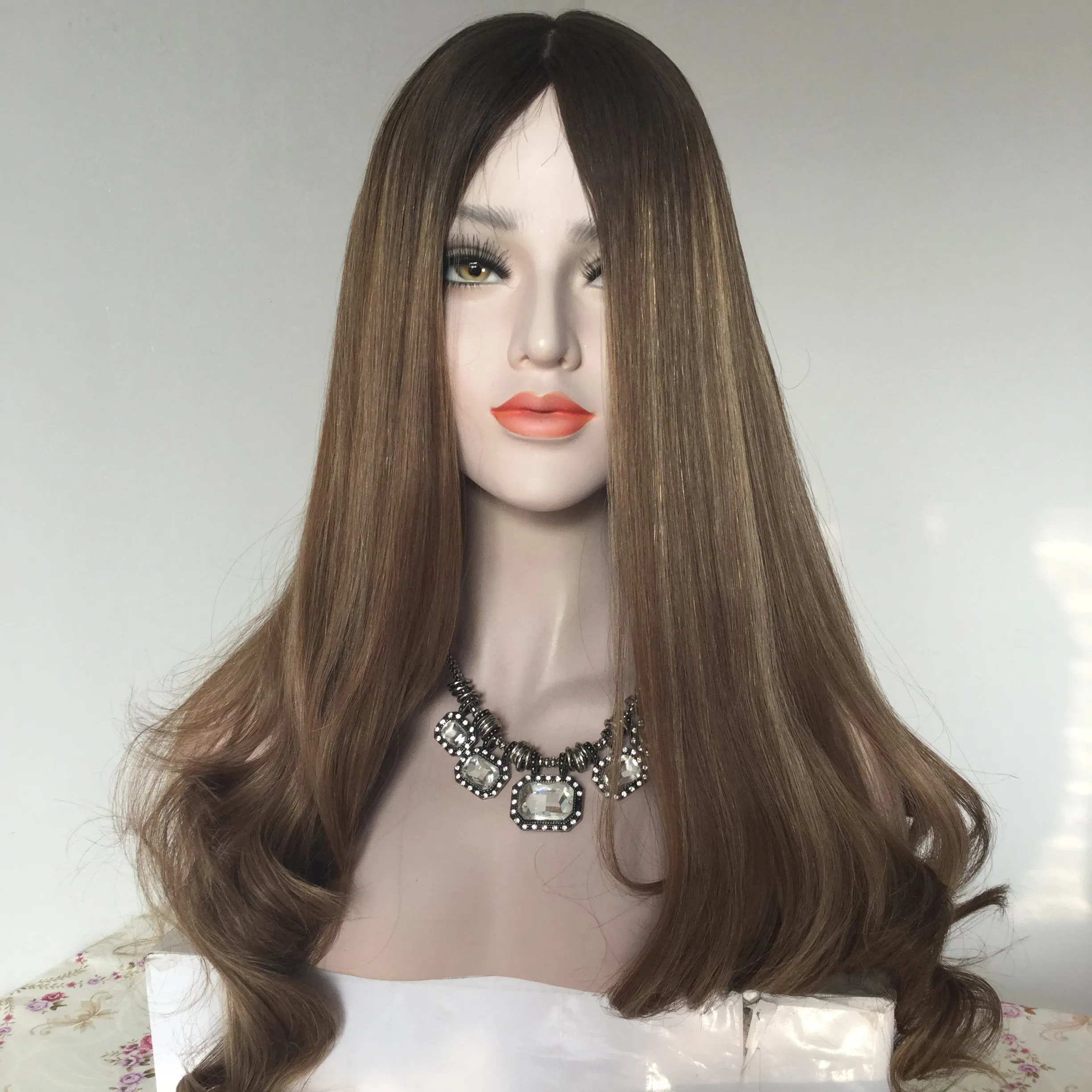 Sheitel-Peluca de cabello virgen brasileño, pelo alineación hecho a mano, pelo kosher